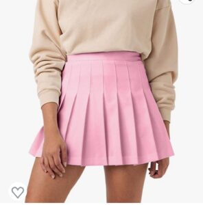 High waisted pleated Tennis Skirt Available in a variety of colors, solids and plaids