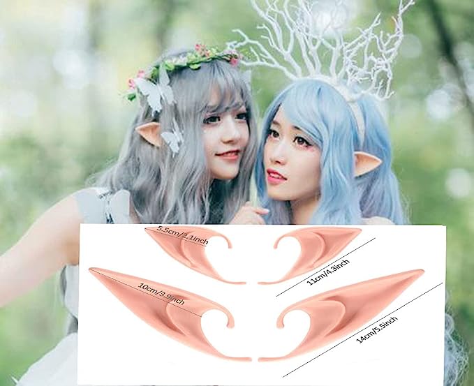 Elf Ears,4 sets varying sizes