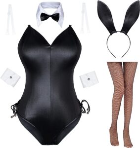 Classic Bunny Costume with Ears and Mesh Tights Available in 5 colors Sizes Small to 5X