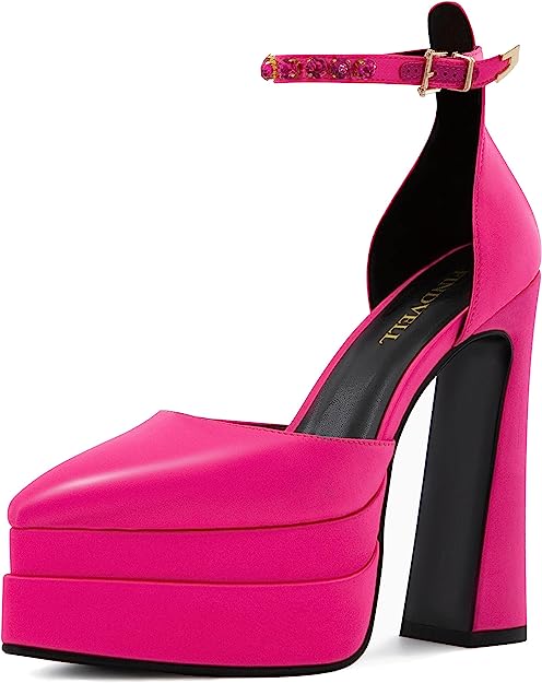 Strappy Pink Platform High Heel Pumps