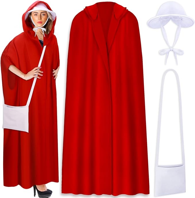 Handmaid's tale 3 pievce costume Bonnet, Bag and Cloak, Perfect for drawing attention to or protesting the ever increasing oppression of the dying patriarchy